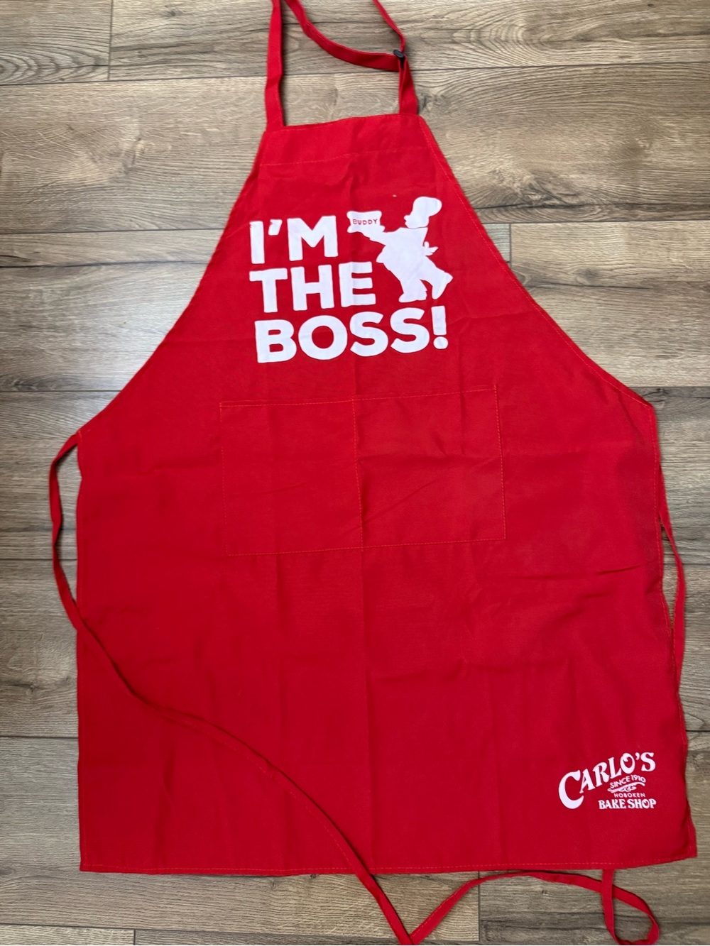 Red 'I'm The Boss!' Cotton Apron